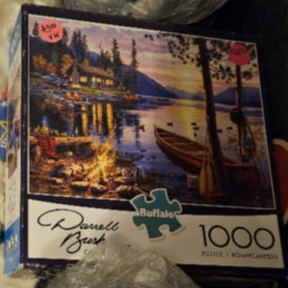 Buffalo David Bitton 1000-Piece Puzzle - Cabin by the Lake